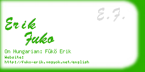 erik fuko business card